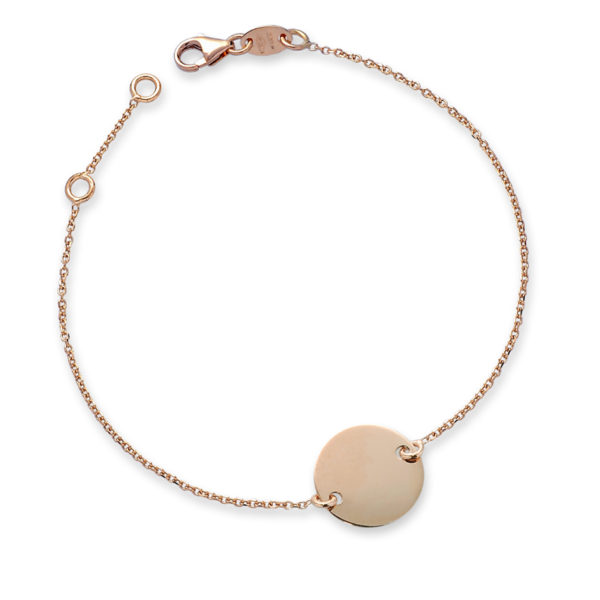 BRACCIALE PIASTRINA TONDA 12 MM