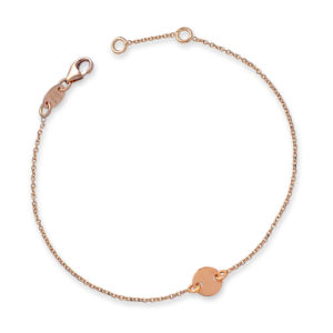 BRACCIALE CON PIASTRINA TONDA 6 MM