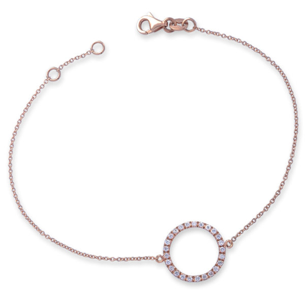 BRACCIALE CON CERCHIETTO 15 MM INCASSATO IN BRILLANTI