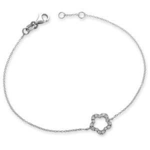 BRACCIALE CON FIORELLINO INCASSATO IN BRILLANTI