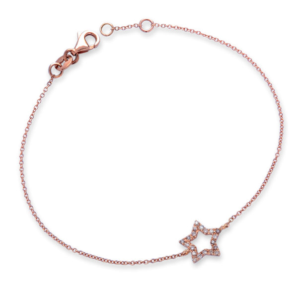 BRACCIALE VON STELLINA INCASSATA IN DIAMANTI COGNAC
