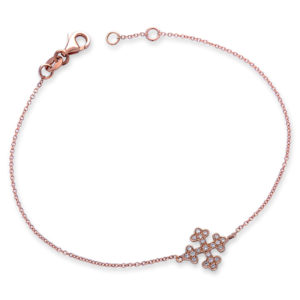 BRACCIALE CON CROCETTA INCASSATA IN BRILLANTI