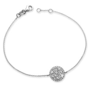 BRACCIALE CON FREGIO CENTRALE INCASSATO IN BRILLANTI