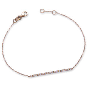 BRACCIALE CON BARRETTA DI 35 MM INCASSATA IN BRILLANTI
