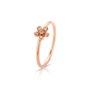 ANELLO CON GAMBO SOTTILE E PICCOLO FIORE CENTRALE