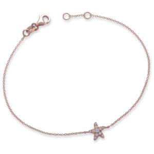 BRACCIALE CON STELLA MARINA INCASSATA IN BRILLANTI