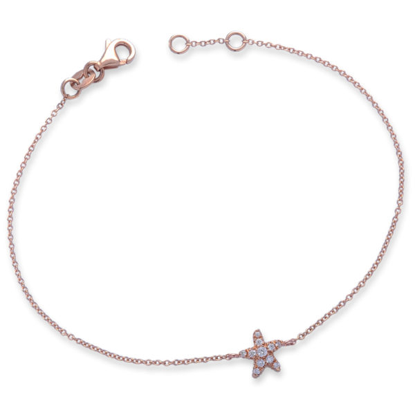 BRACCIALE CON STELLA MARINA INCASSATA IN BRILLANTI