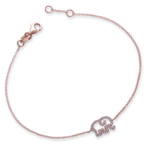 BRACCIALE CON ELEFANTINO INCASSATO IN BRILLANTI