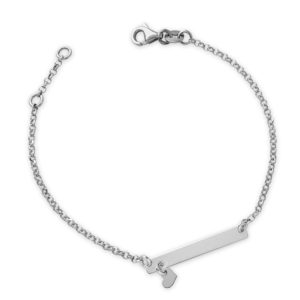 BRACCIALE BABY CON TRARGHETTA E CUORICINO PENDENTE