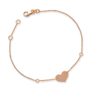 BRACCIALE CON CUORICINO IN LASTRA PASSANTE