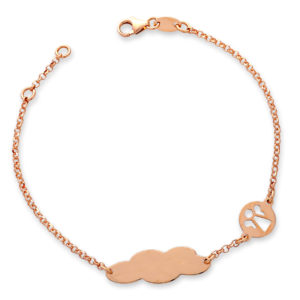 BRACCIALE BABY CON TARGHETTA NUVOLA E ANGELO