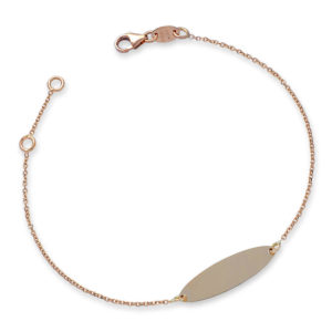 BRACCIALE CON PIASTRINA OVALE 20 MM