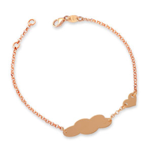 BRACCIALE BABY CON TARGHETTA NUVOLA E CUORICINO
