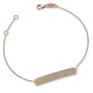 BRACCIALE CON PIASTRINA RETTANGOLARE MM 30