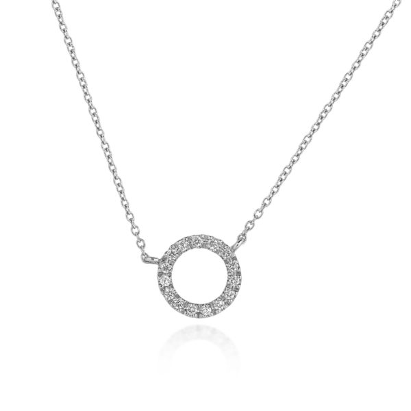 COLLANA CON CERCHIETTO DI 10 MM INCASSATO IN BRILLANTI