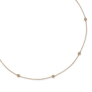 COLLANA CON 7 CASTONCINI CON BRILLANTE