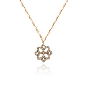 COLLANA CON FIOCCO DI NEVE INCASSATO IN BRILLANTI