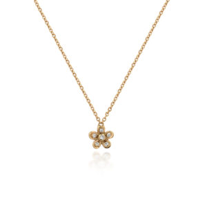 COLLANA CON FIORELLINO IN BRILLANTI