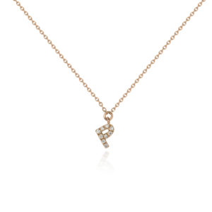COLLANA CON LETTERINA P IN BRILLANTI