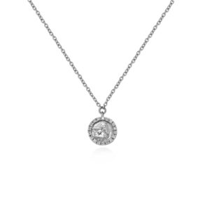 COLLANA CON PIASTRINA MINUSCOLA ANGIOLETTO CON BRILLANTI
