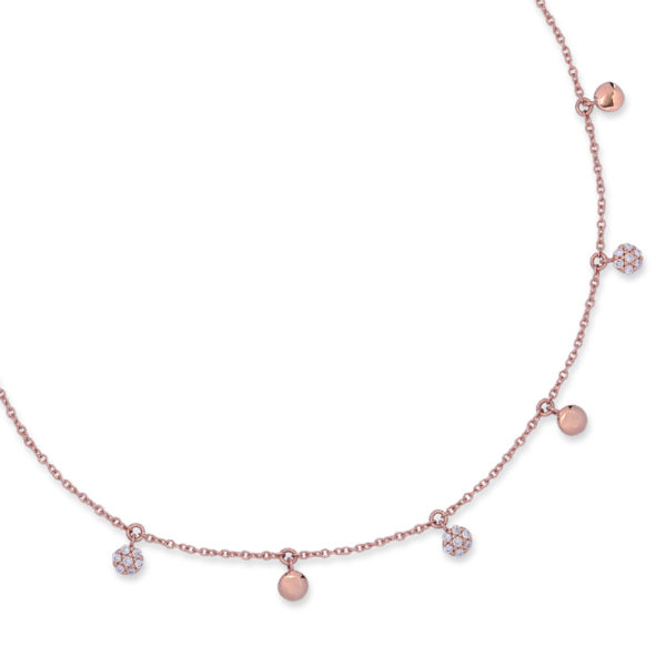 COLLANA CON 7 PIASTRINE TONDE PENDENTI 3 DELLE QUALI NCASSATE IN BRILLANTI