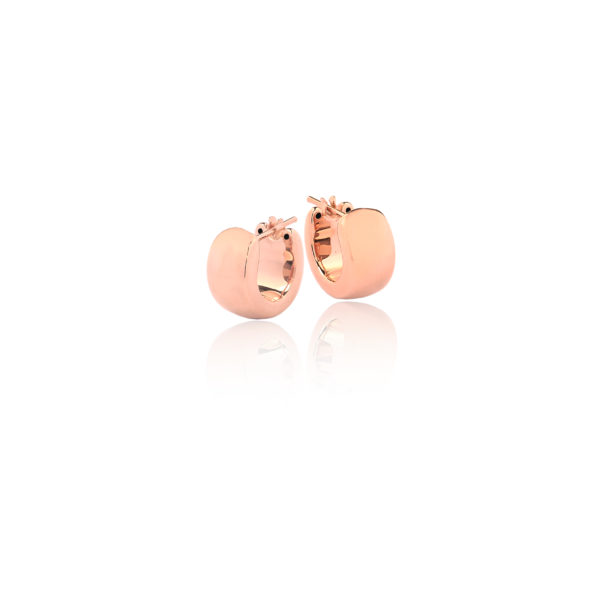 750 gold electroform huggie earrings
