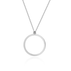 750 gold necklace with 2 cm hanging  circle