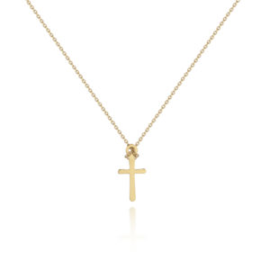 Necklace gold 750 with tiny pendant cross