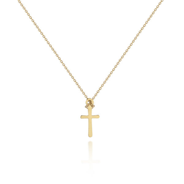 Necklace gold 750 with tiny pendant cross