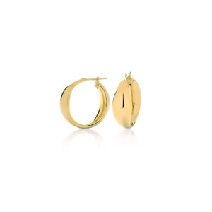 750 gold electroform round hoops 2 cm  diameter