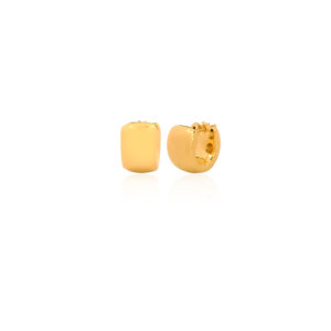 750 gold electroform small huggie earrings