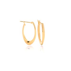 750 gold electroform small oval hoops  2,5 cm