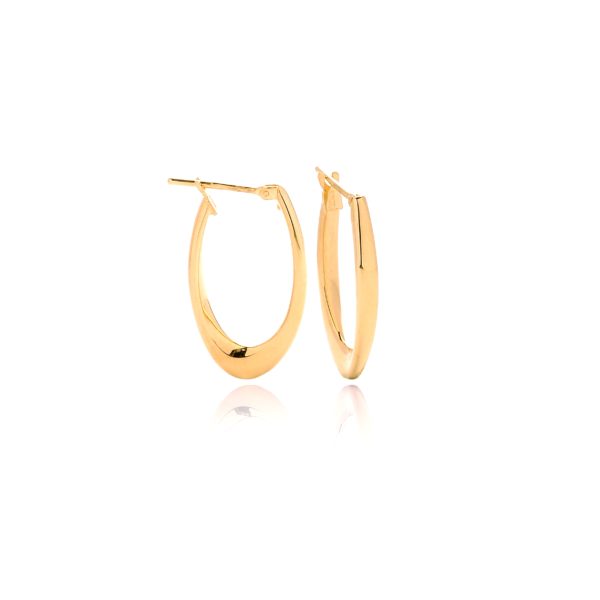 750 gold electroform small oval hoops  2,5 cm