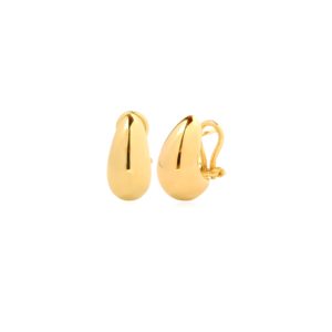 750 gold electroform drop shaped clip earrings