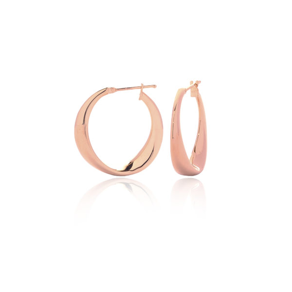 750 gold electroform earrings diameter 2 cm