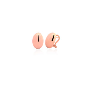 750 gold electroform oval clip earrings