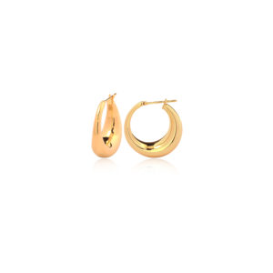 electroform 750 gold round graduated hoop earrings  2,5 cm